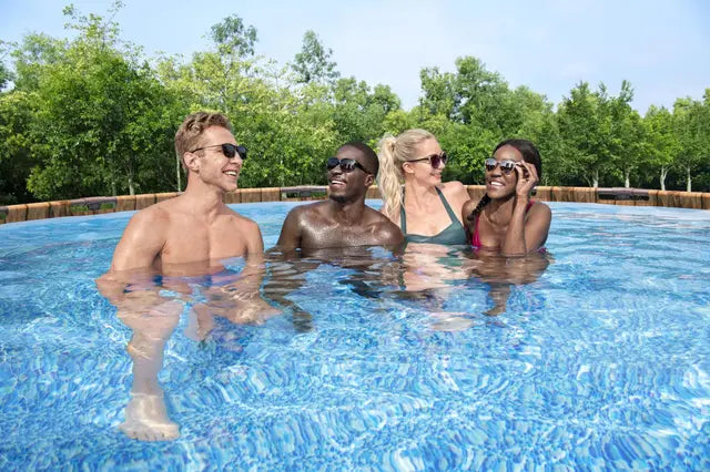 Piscine hors sol ronde Power Steel™ Swim Vista motif bois 549 x 122 cm